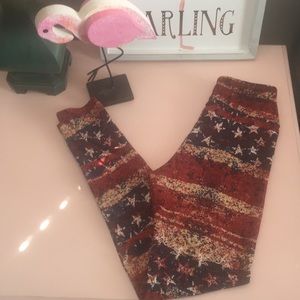 Lularoe America flag leggings tween